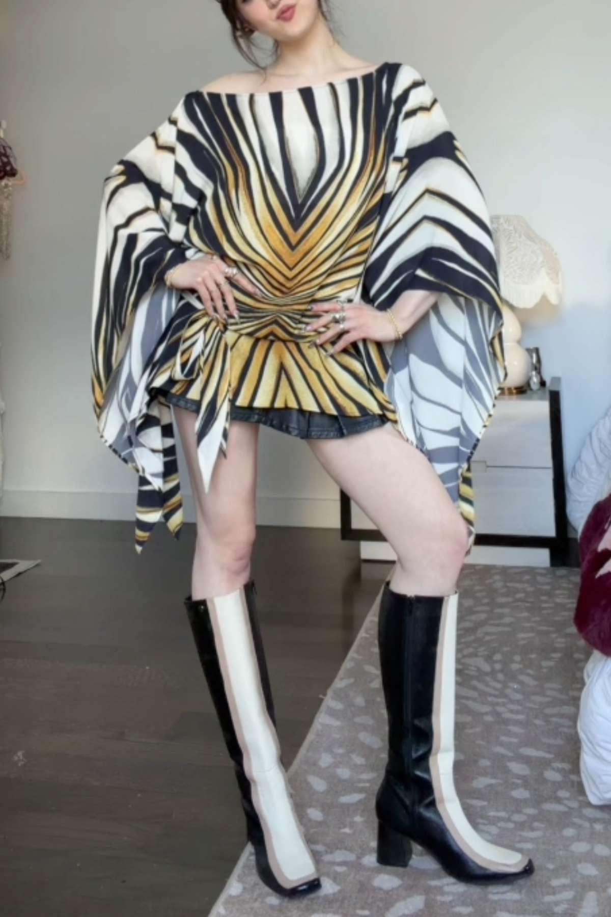 Ray Of Gold Print Kaftan