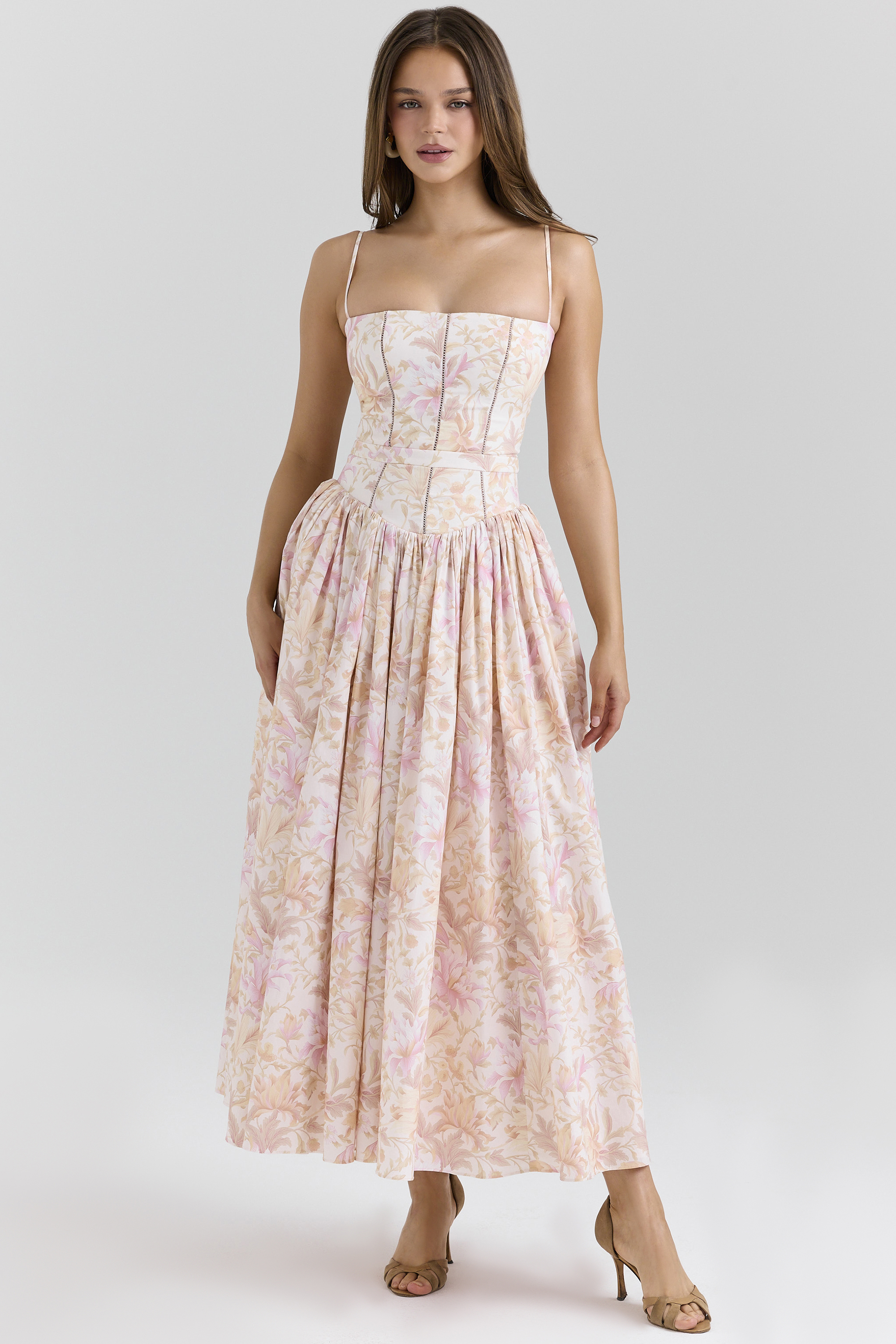 Print Cotton Midi Sundress