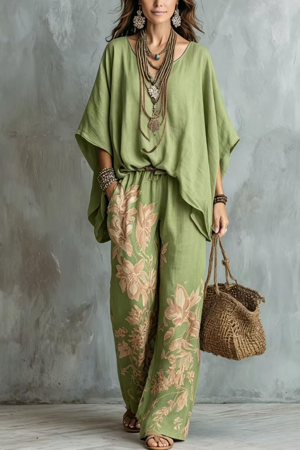 Elegant Floral Print Set