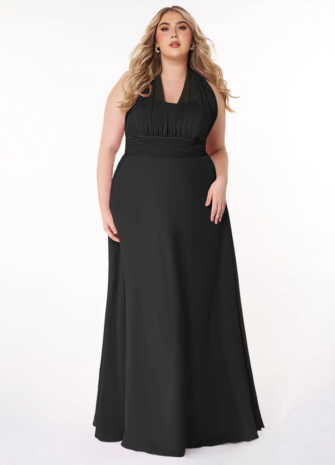 A-Line Strapless Chiffon Convertible Dress