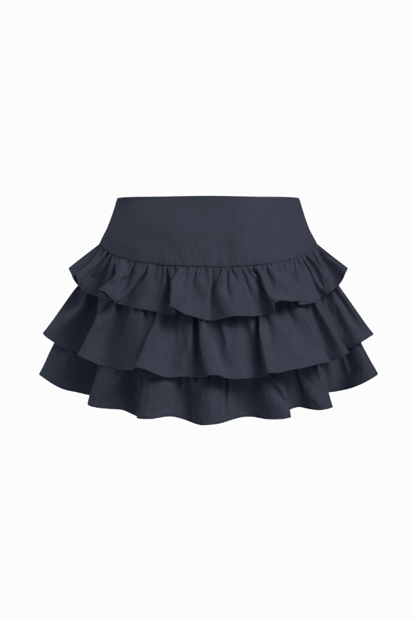 Low-Rise Ruffle Mini Culottes