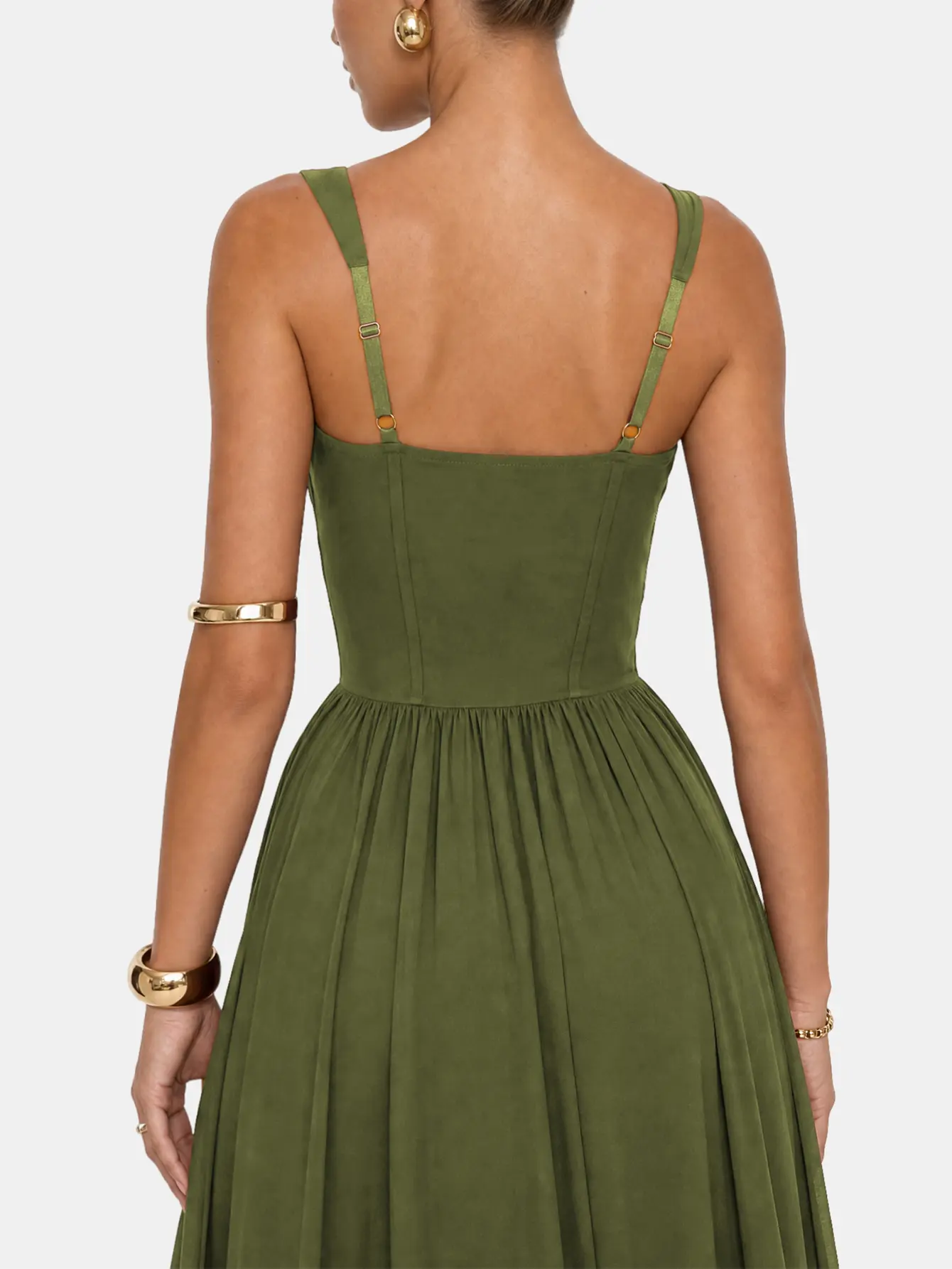 Women Bodycon Faux-Corset Formal Maxi Dress 