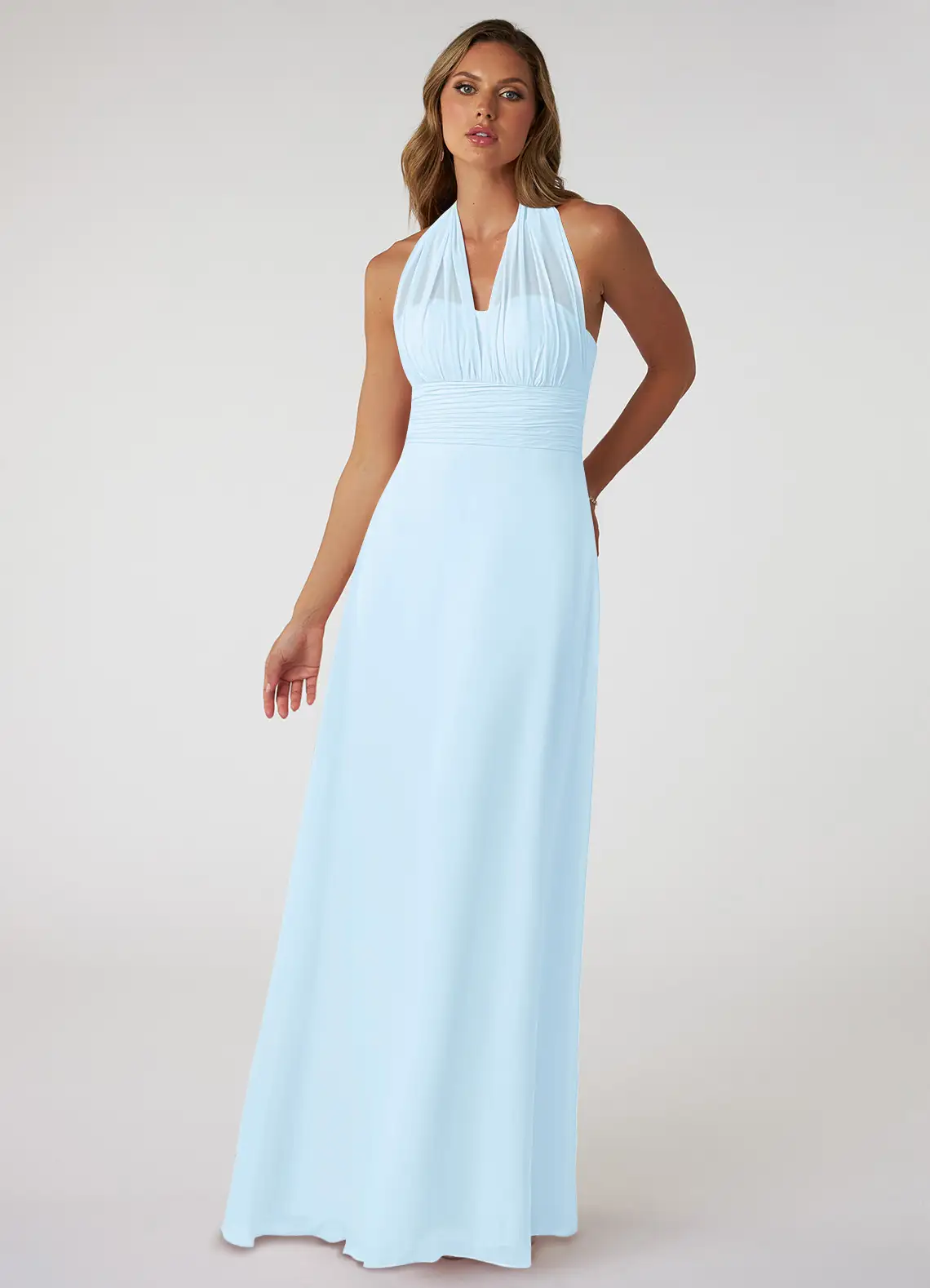 A-Line Strapless Chiffon Convertible Dress