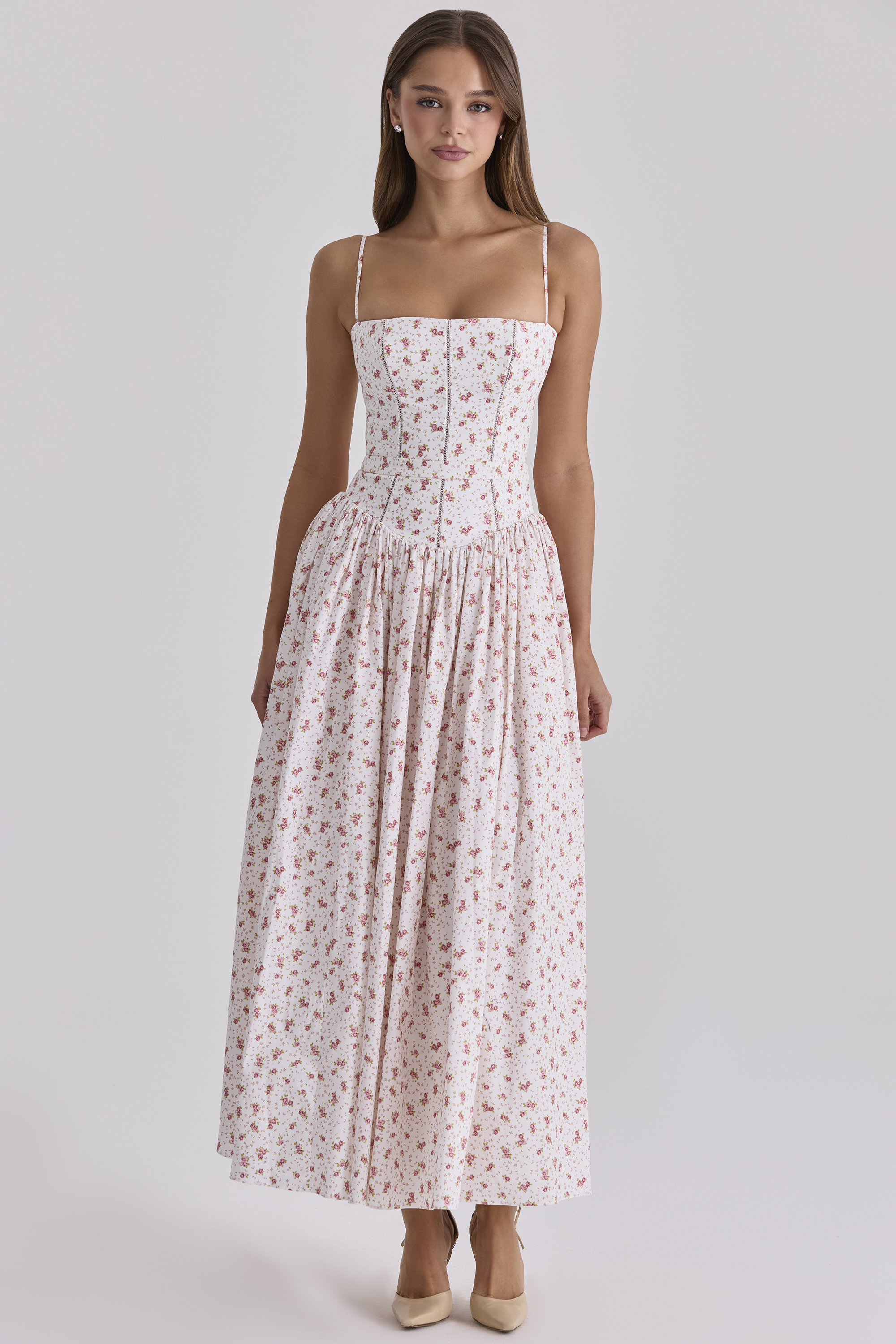 Print Cotton Midi Sundress