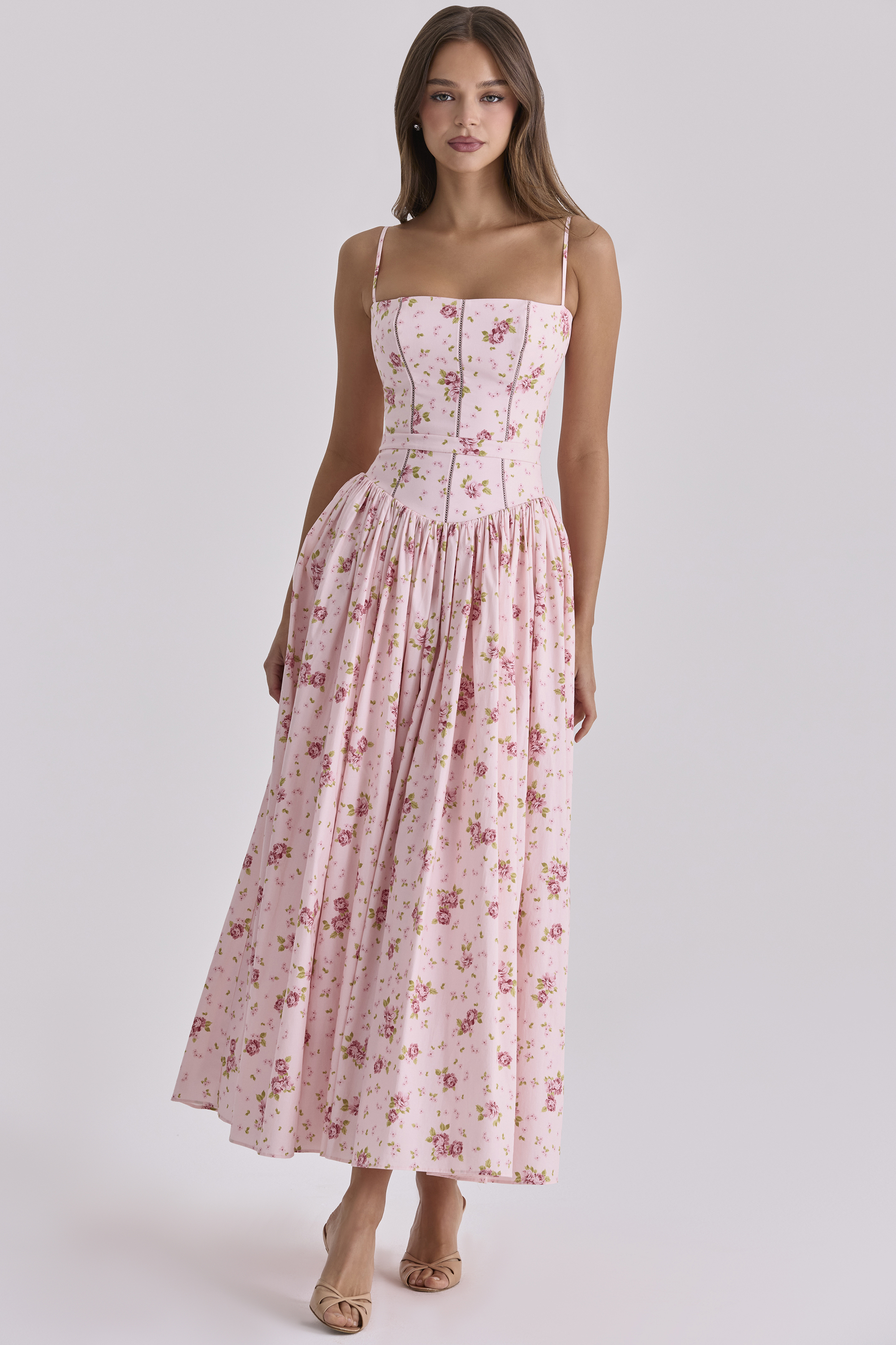 Print Cotton Midi Sundress