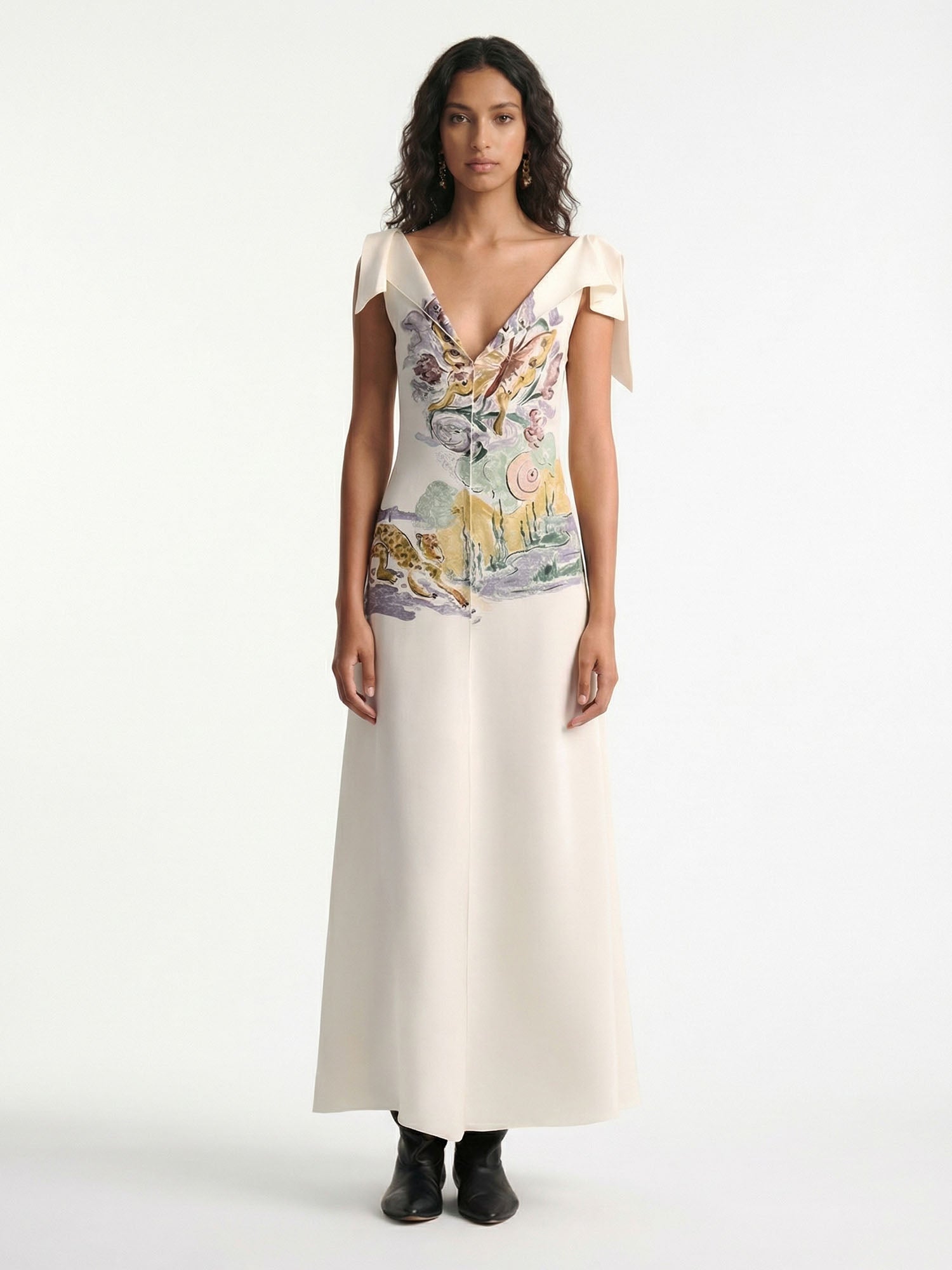 Jophee Printed Crepe Maxi Dress