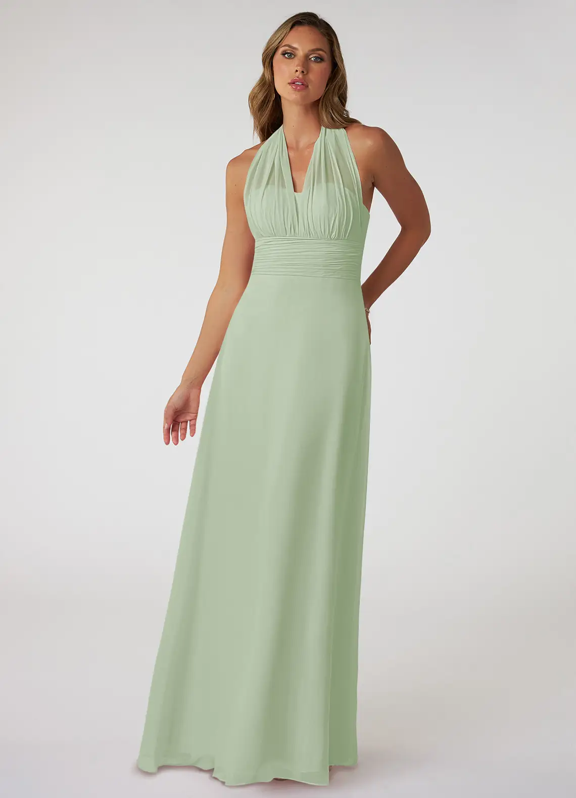A-Line Strapless Chiffon Convertible Dress