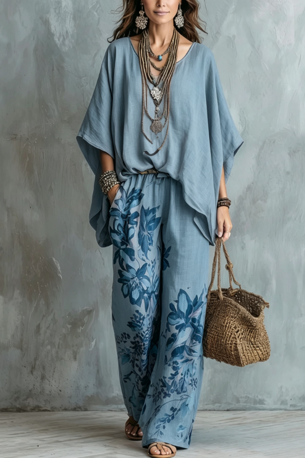 Elegant Floral Print Set