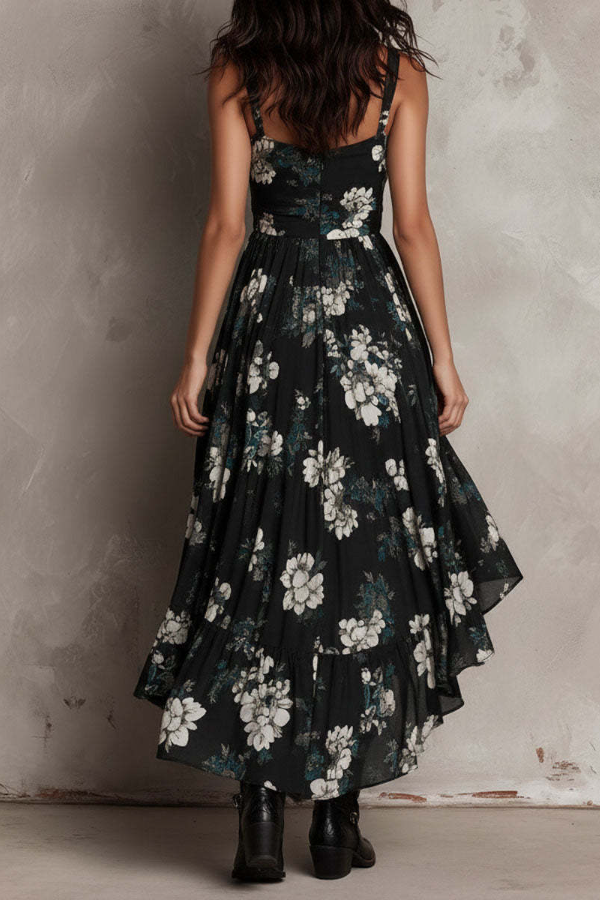 Women's Fashion Retro Printed Temperament Dress