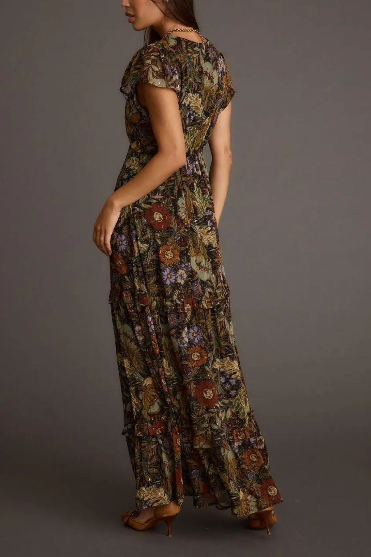 sundance women's floral paisley maxi dress product info and reviews Rust Multi Printed elongating line Sundance Billow Dress Blue Paisley