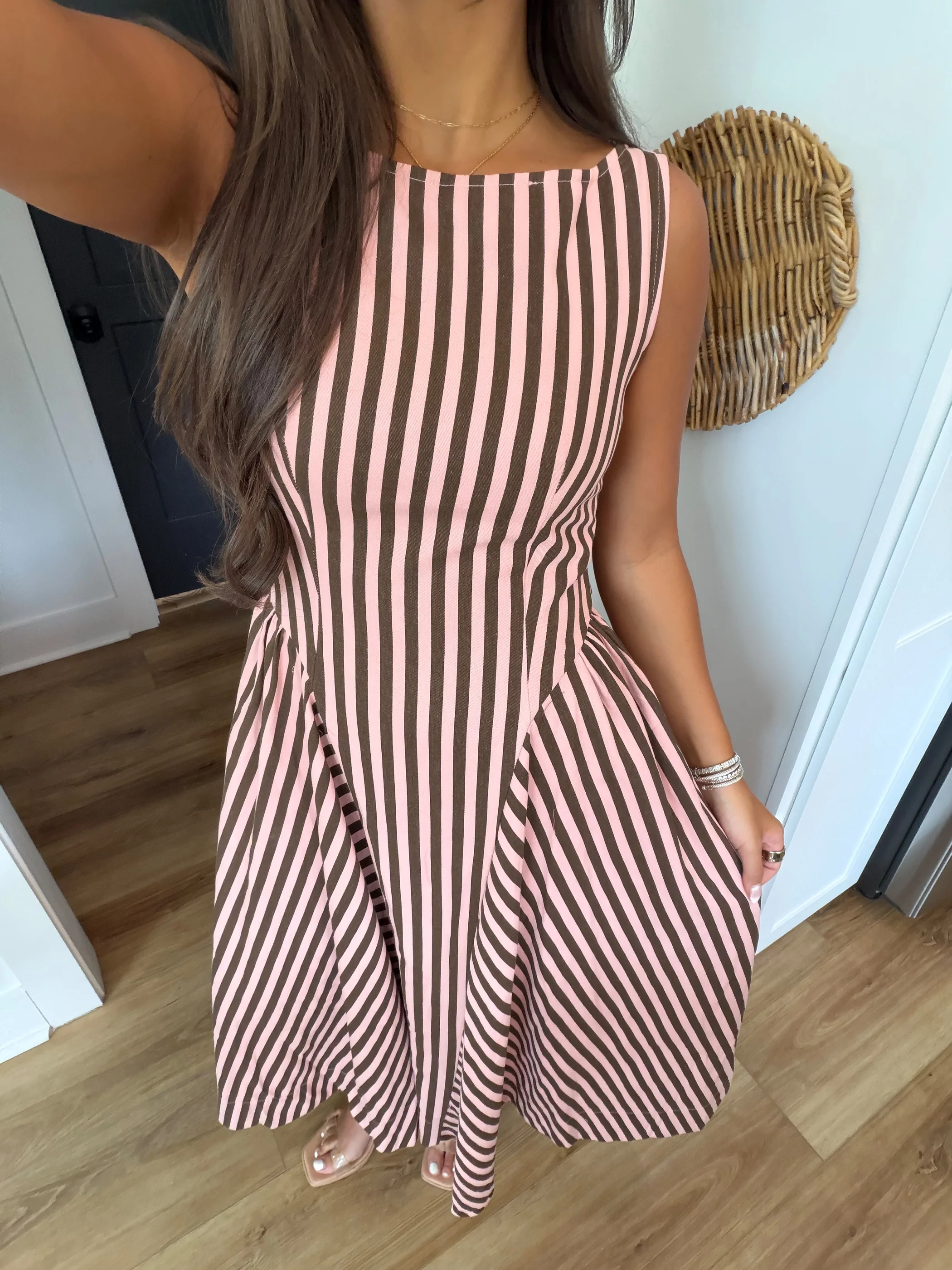 Cinnamon Stripe Midi