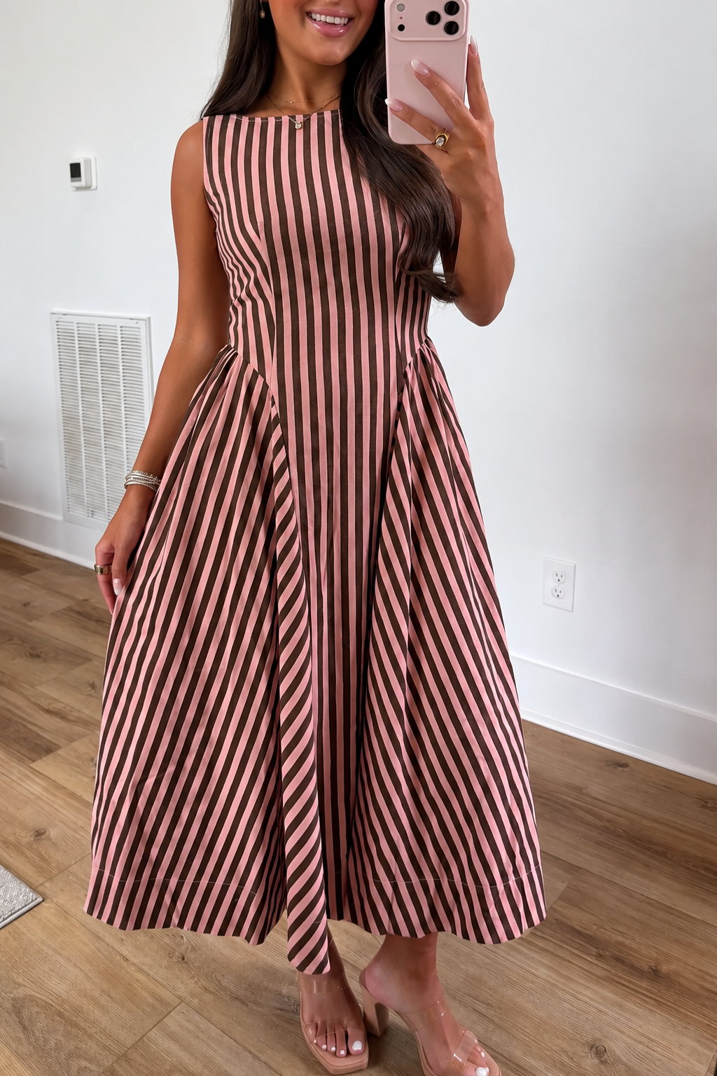 Cinnamon Stripe Midi