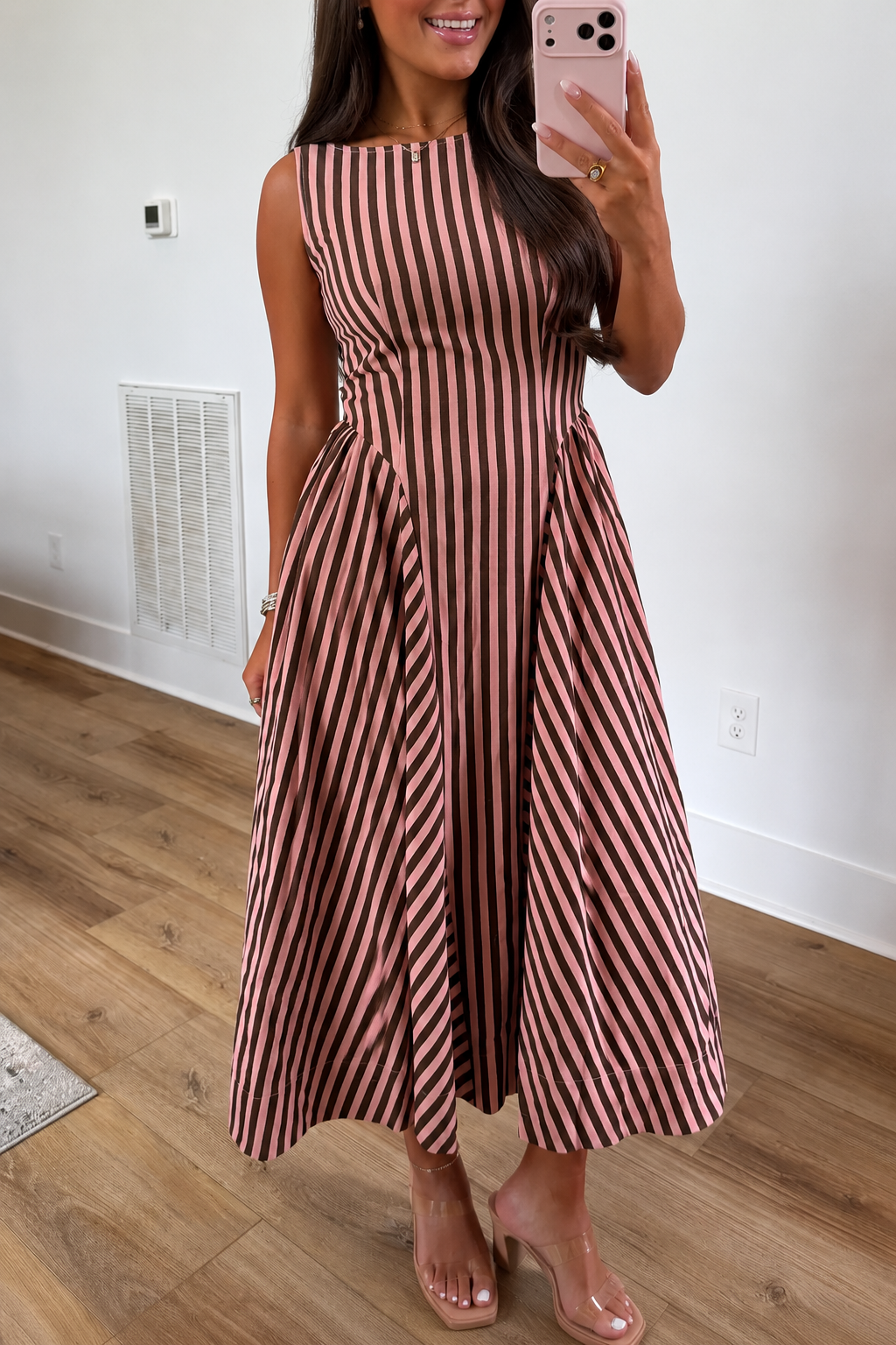 Cinnamon Stripe Midi