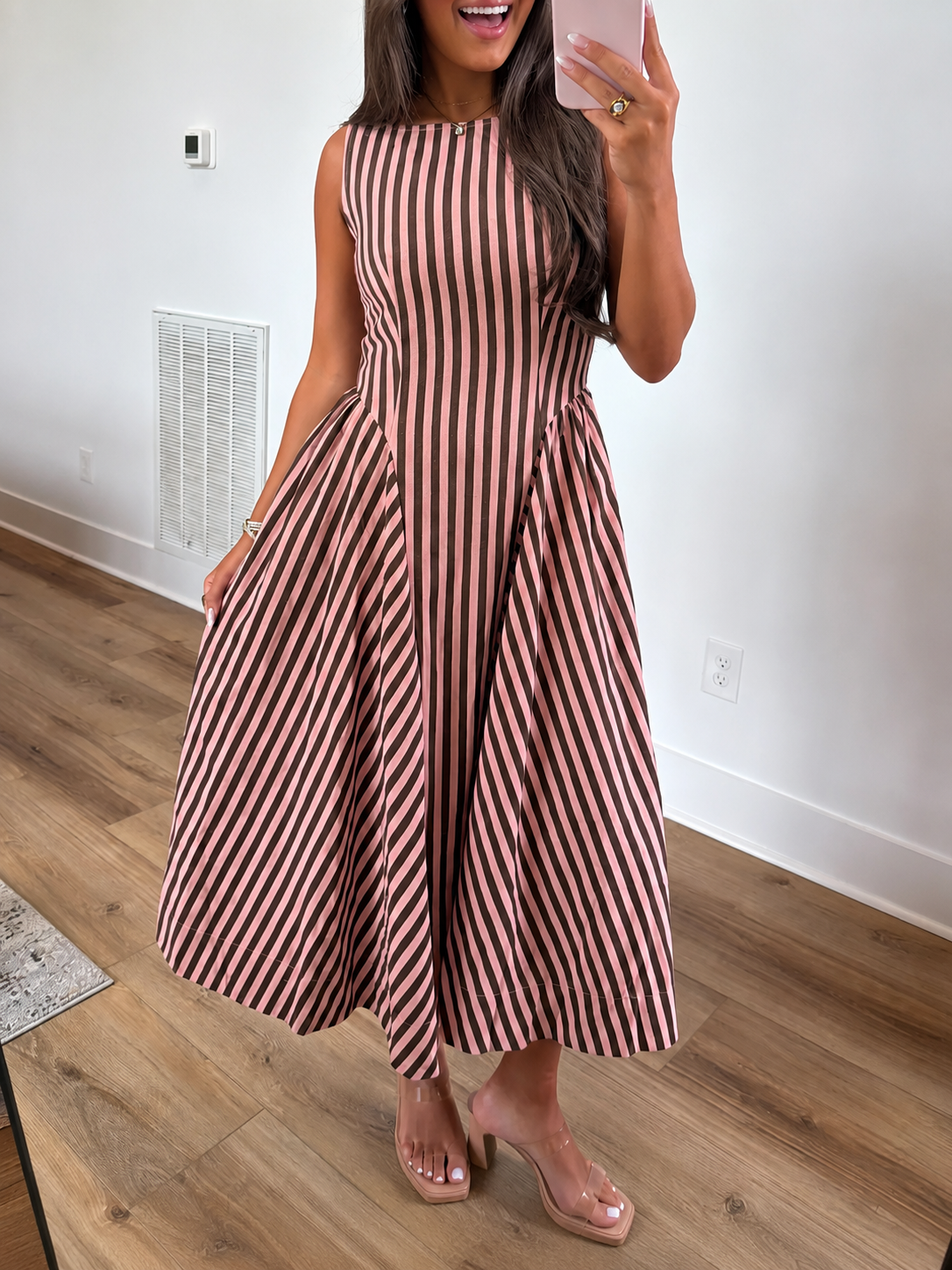 Cinnamon Stripe Midi