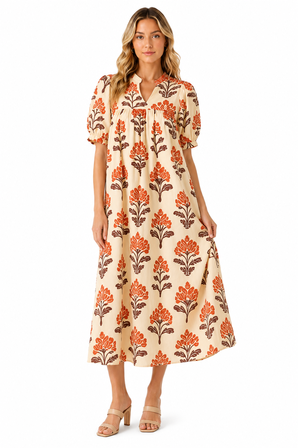 The Fall Time Floral Midi