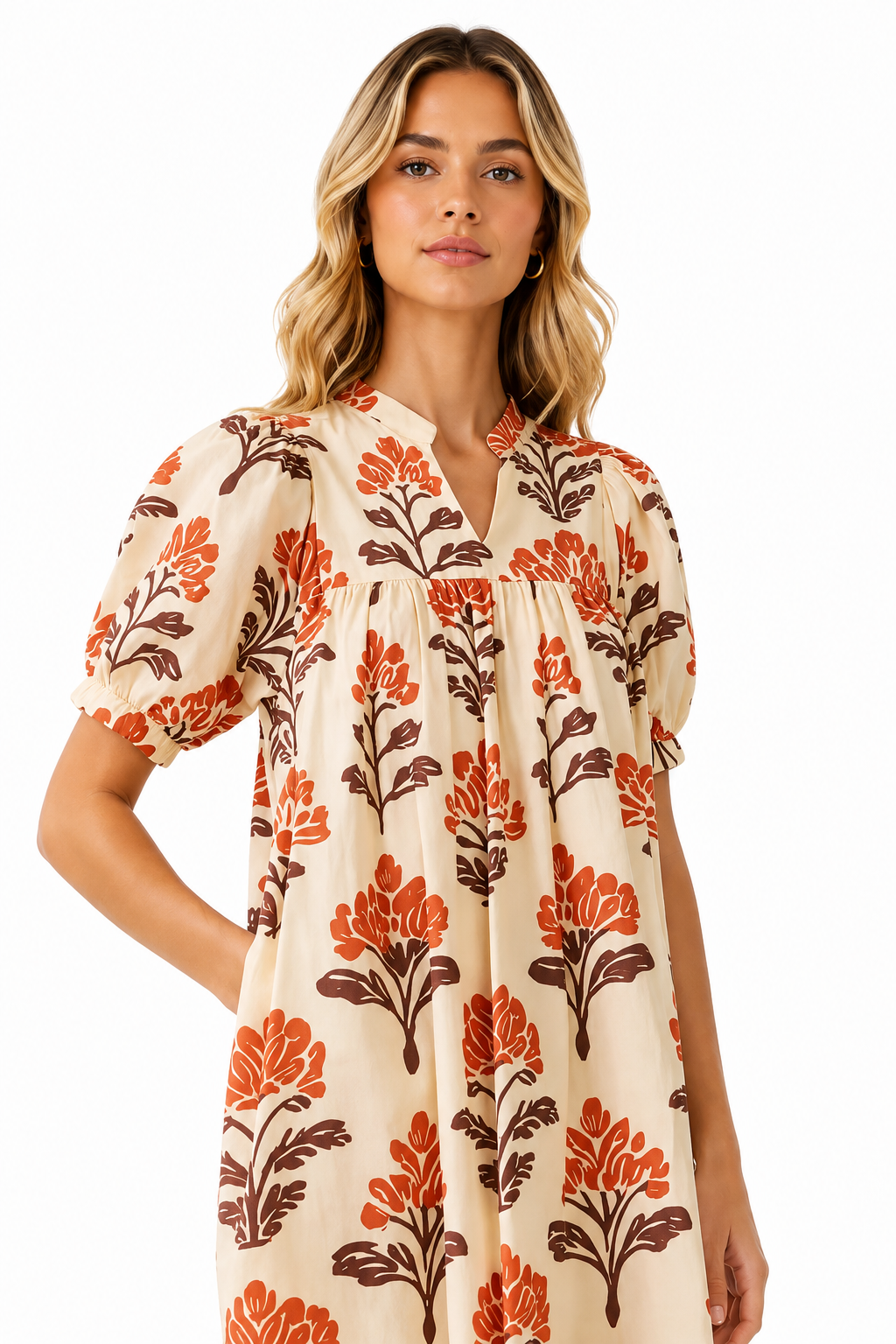 The Fall Time Floral Midi