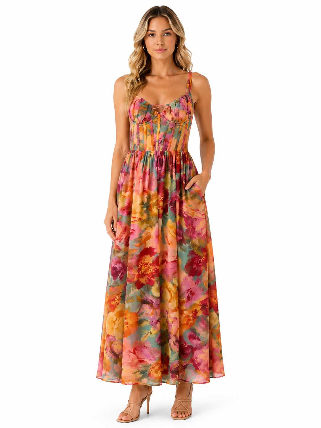 Parisian Floral Eliana Maxi Dress