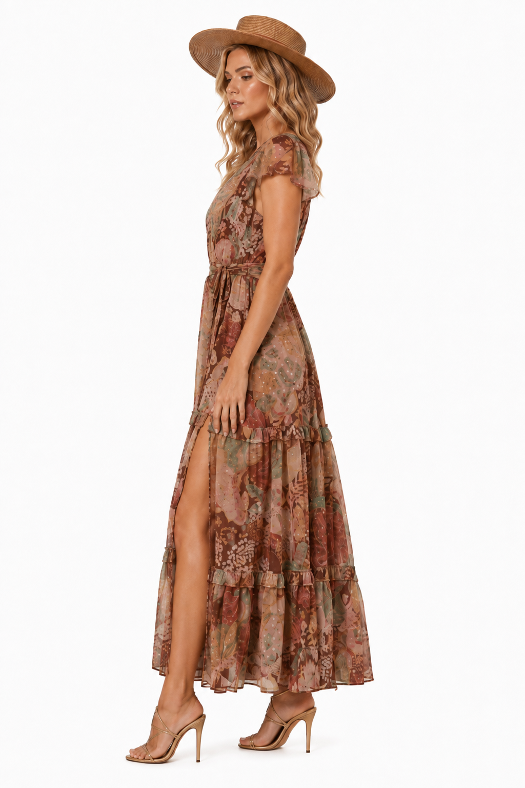 Sundance Rust Multi Printed Maxi Dress
