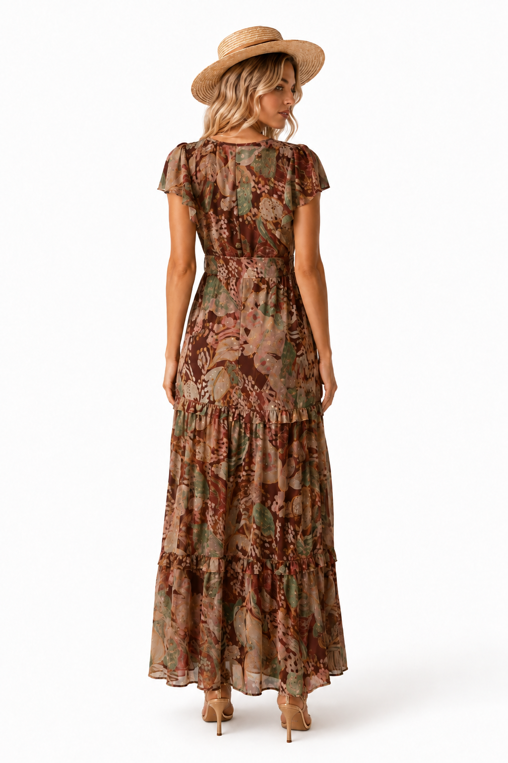 Sundance Rust Multi Printed Maxi Dress