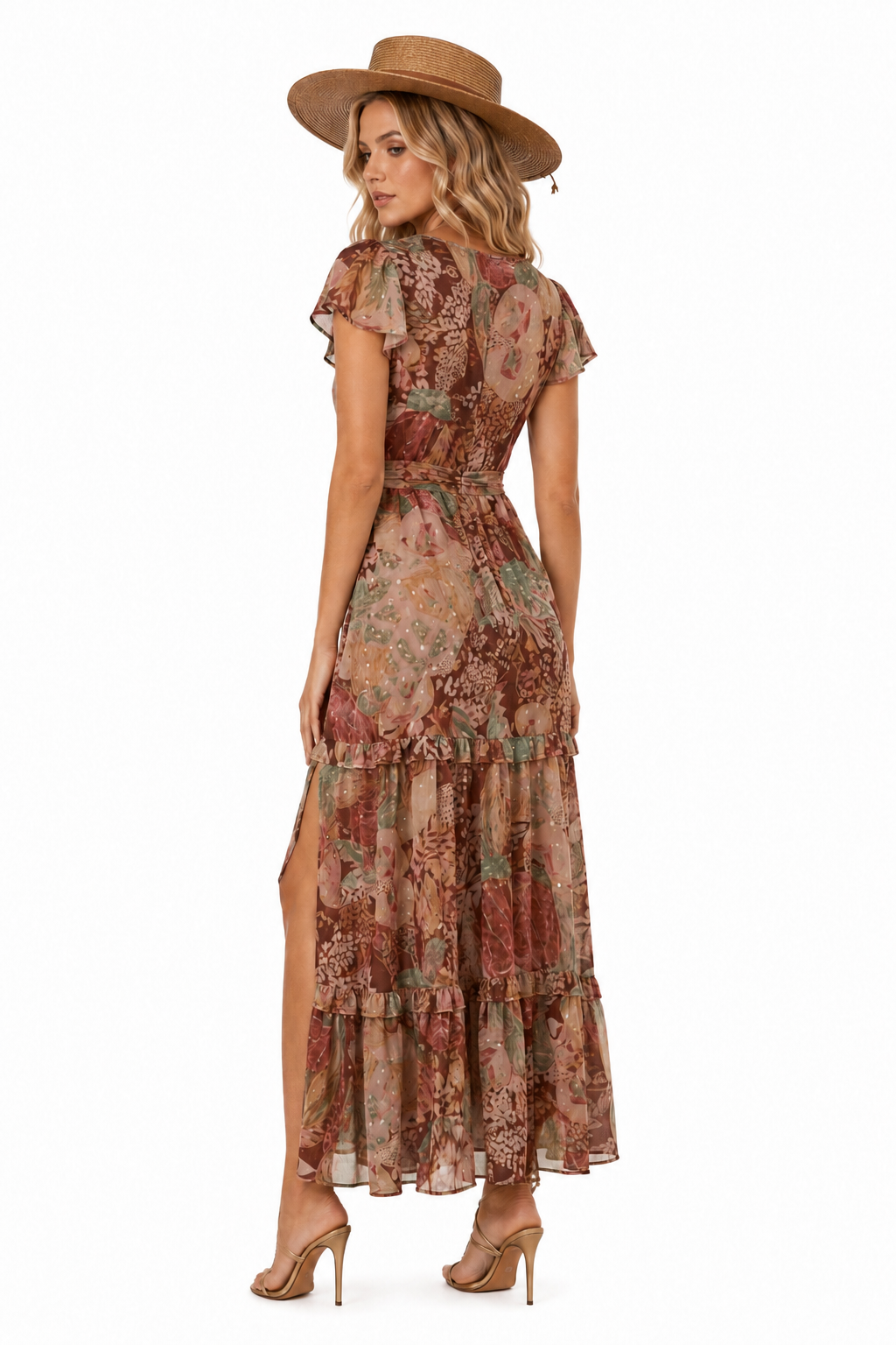 Sundance Rust Multi Printed Maxi Dress