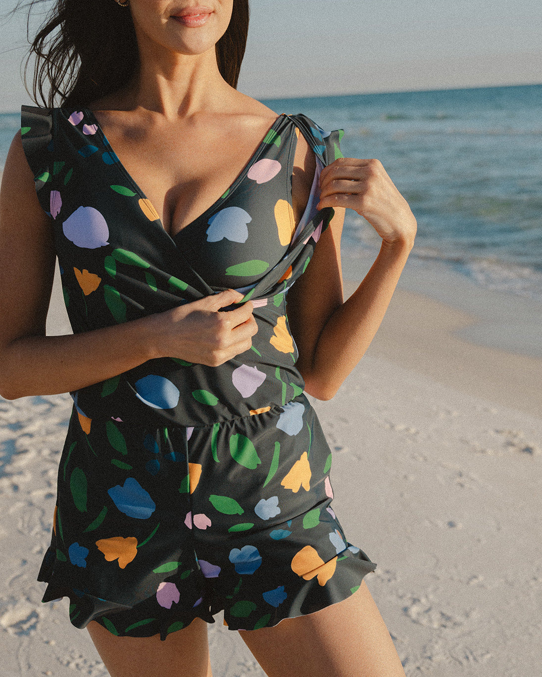 Ruffle One-Piece Swimsuit