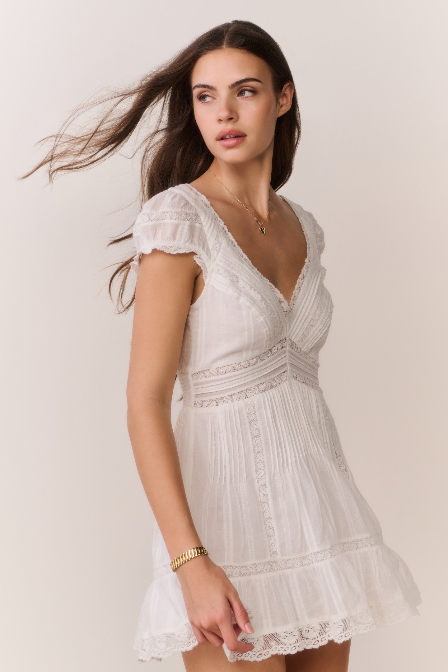 Cotton Victorian Mini Dress