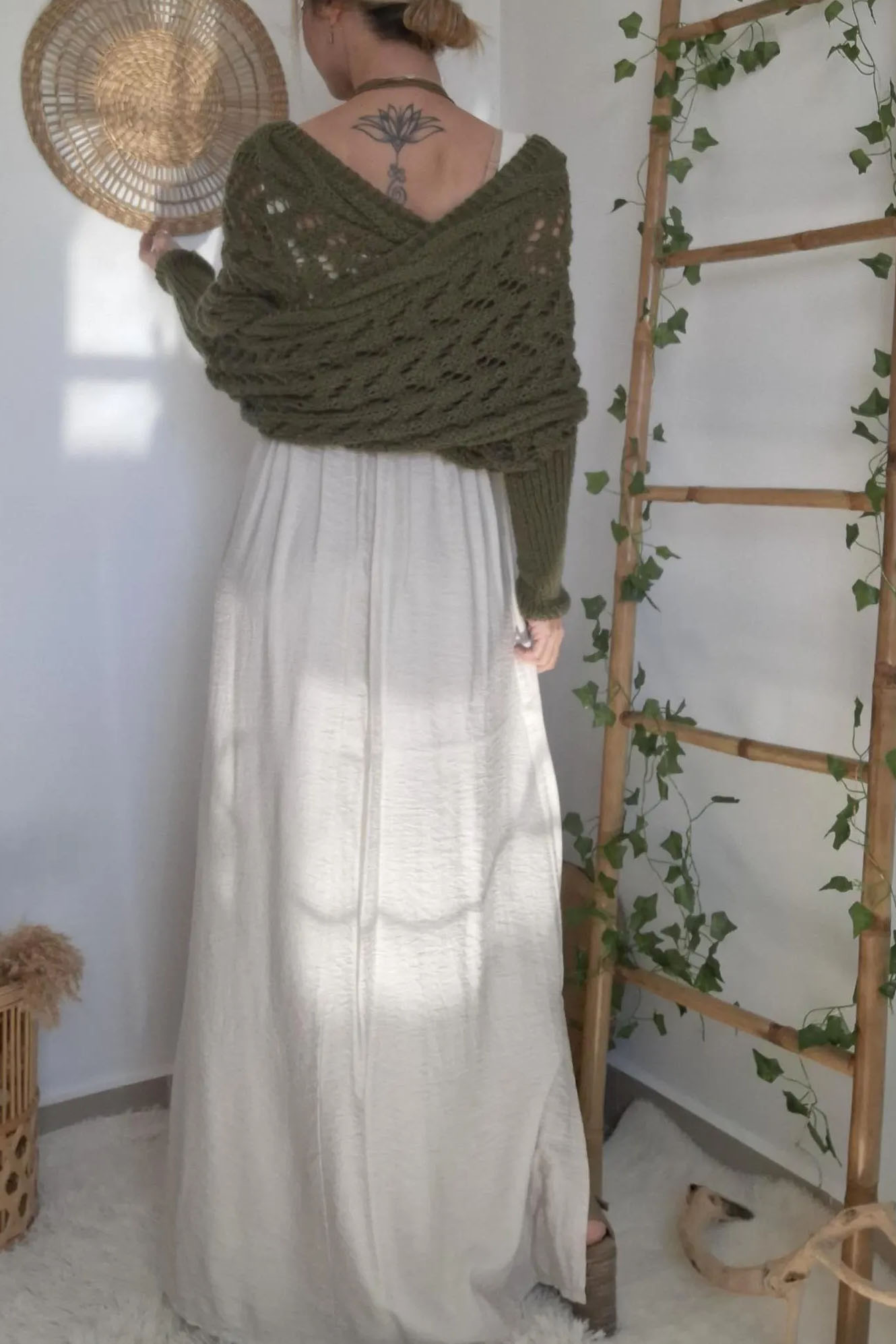 Scarf with Sleeves, Boho Shrug Cardigan, Wrap Sweater Women, Boho Weeding Shawl