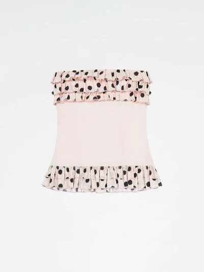 Noctis Beige Polka Dot Print Co-Ord Set