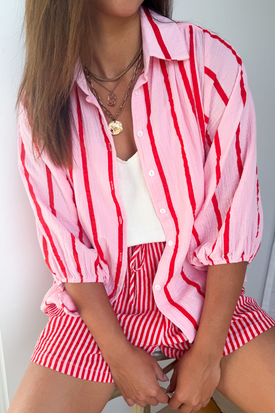 Rani Shirt - Green Stripe