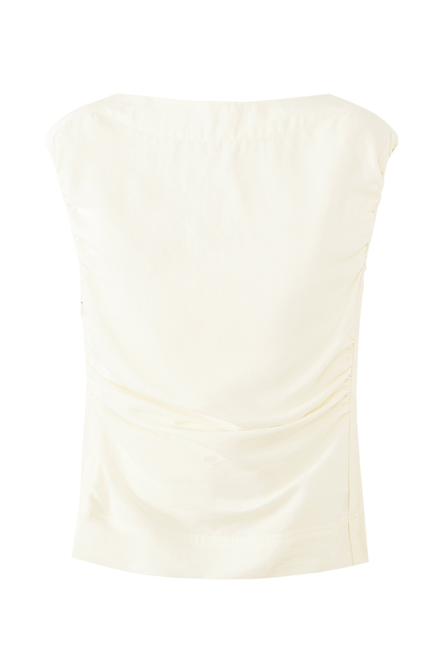 Cotton-Blend Shirred Vest and Skirt