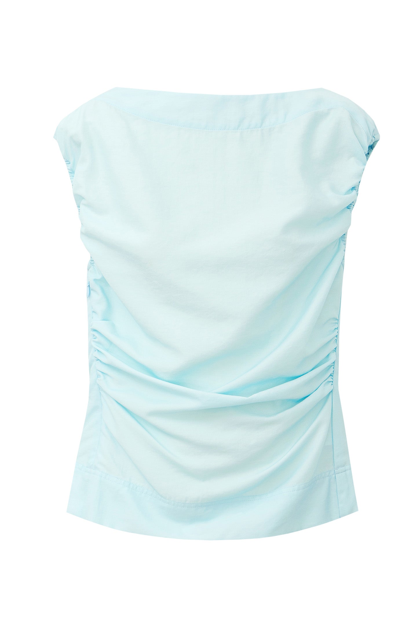 Cotton-Blend Shirred Vest and Skirt