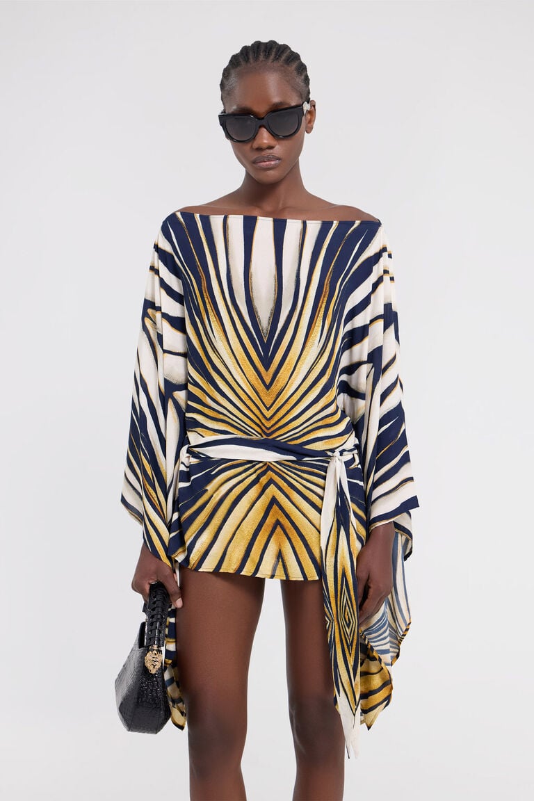 Ray Of Gold Print Kaftan