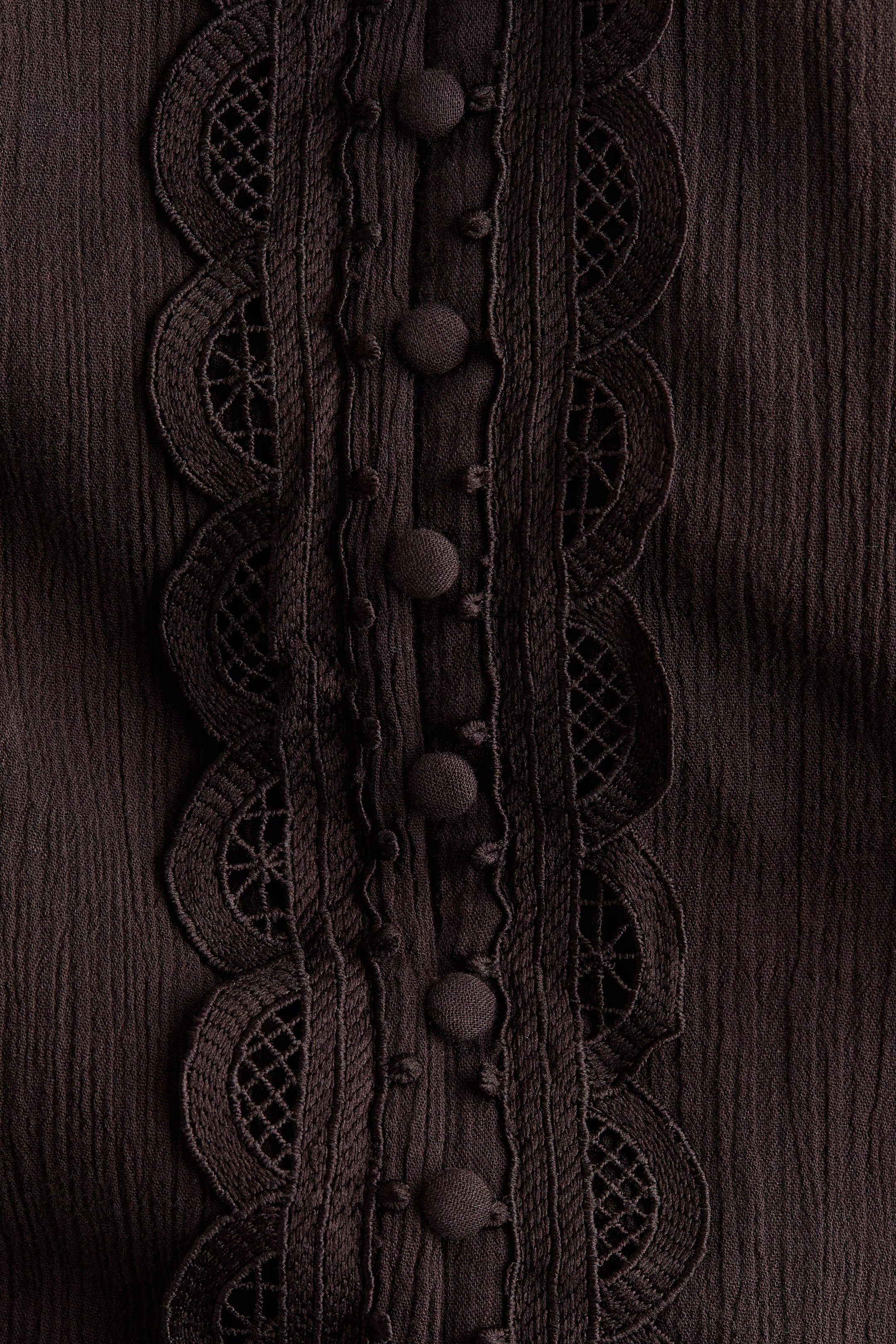 Lace-Detail Cotton Dress