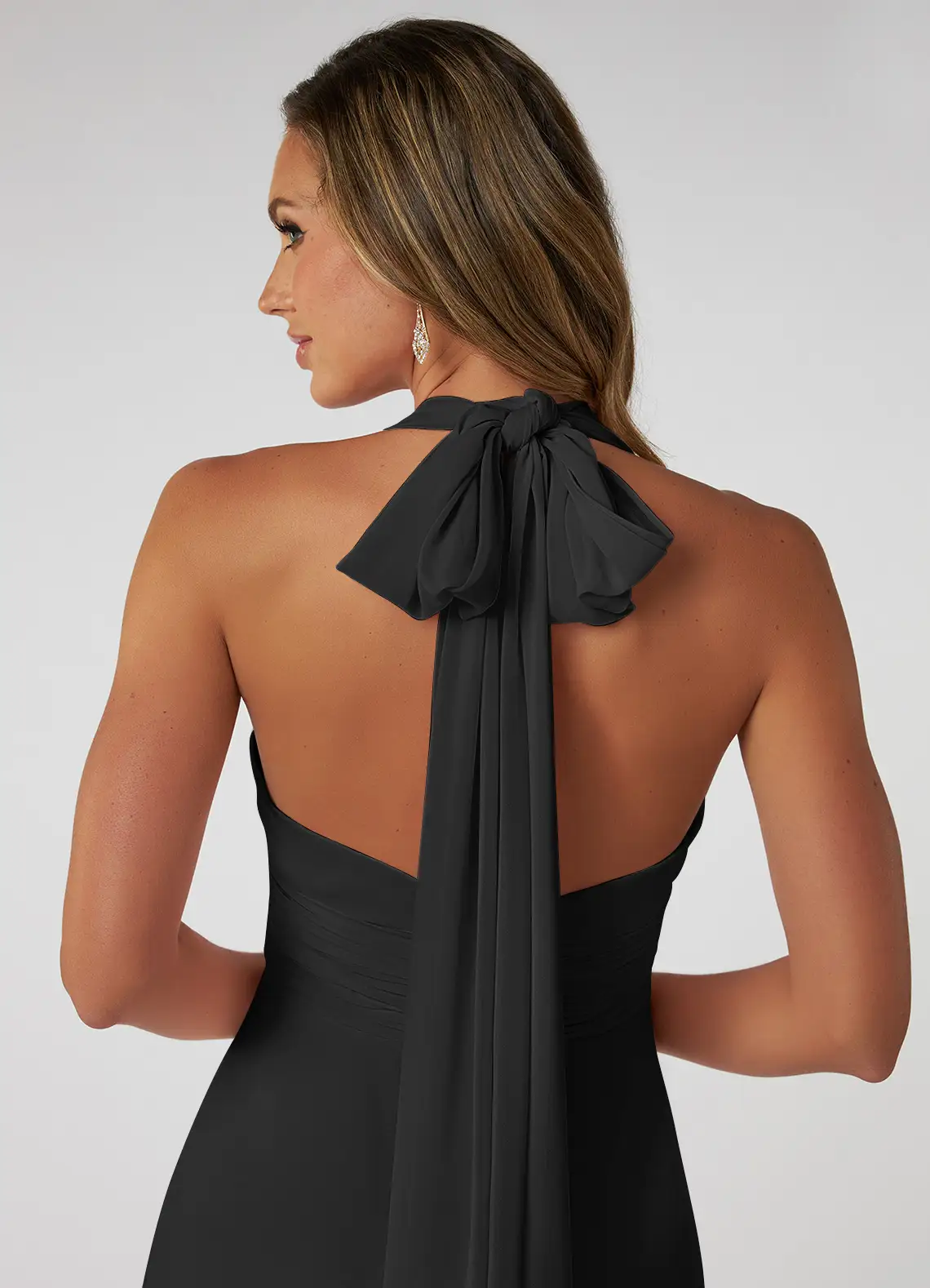A-Line Strapless Chiffon Convertible Dress