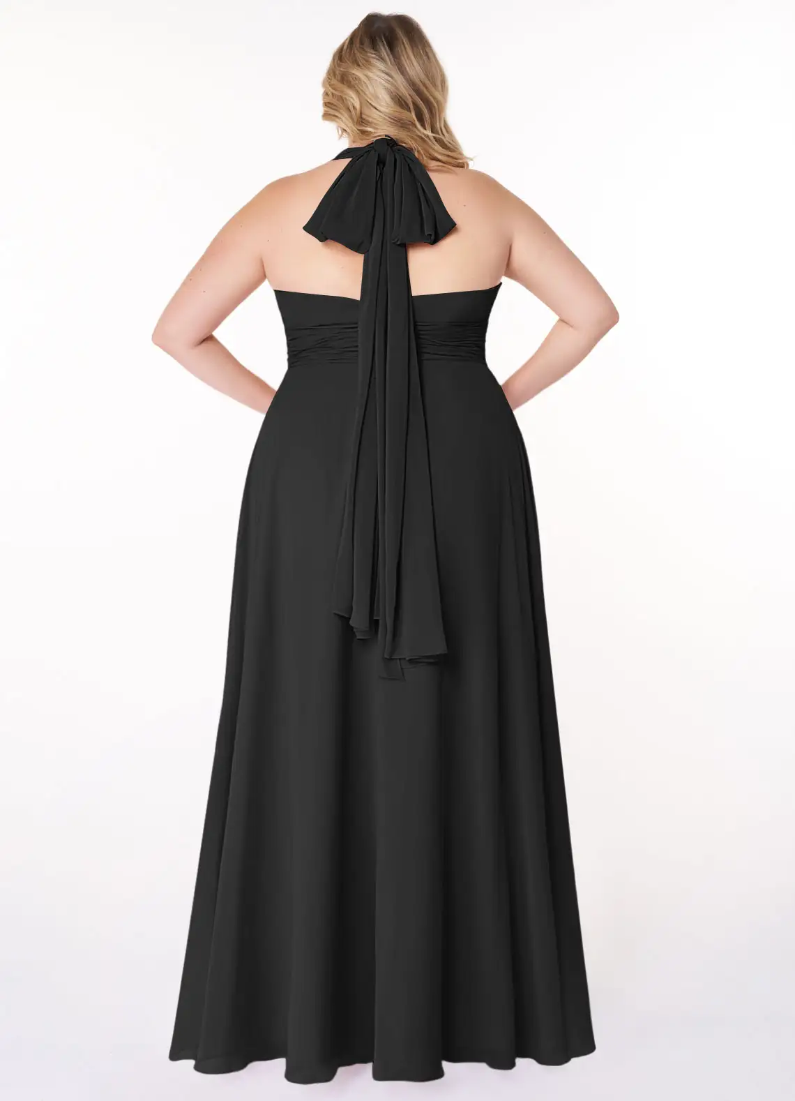 A-Line Strapless Chiffon Convertible Dress