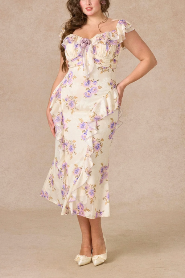 Iris-printed Dress
