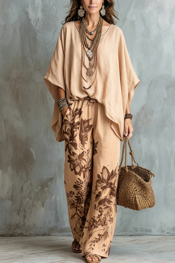 Elegant Floral Print Set