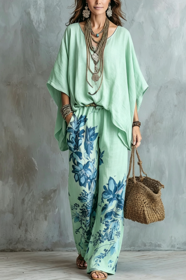 Elegant Floral Print Set