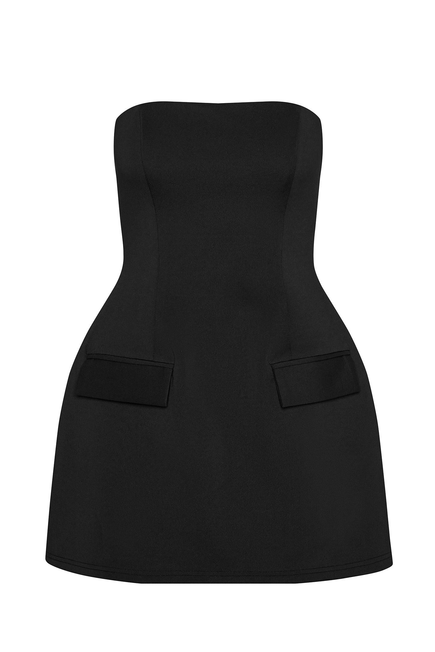 Solene Strapless Pocket Mini Dress