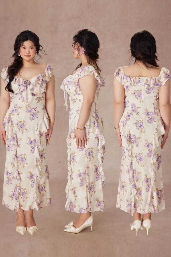 Iris-printed Dress