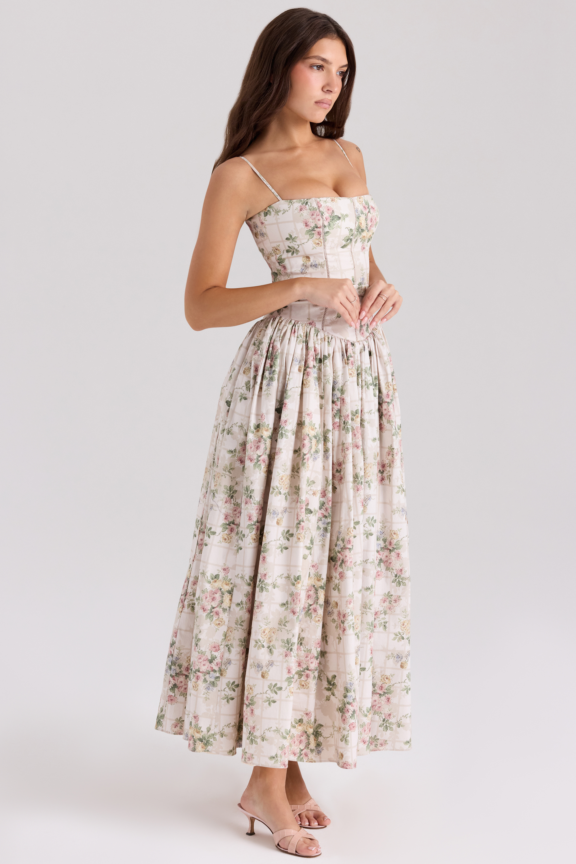 Print Cotton Midi Sundress