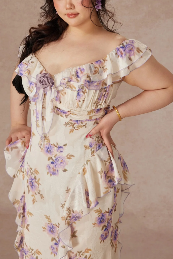 Iris-printed Dress