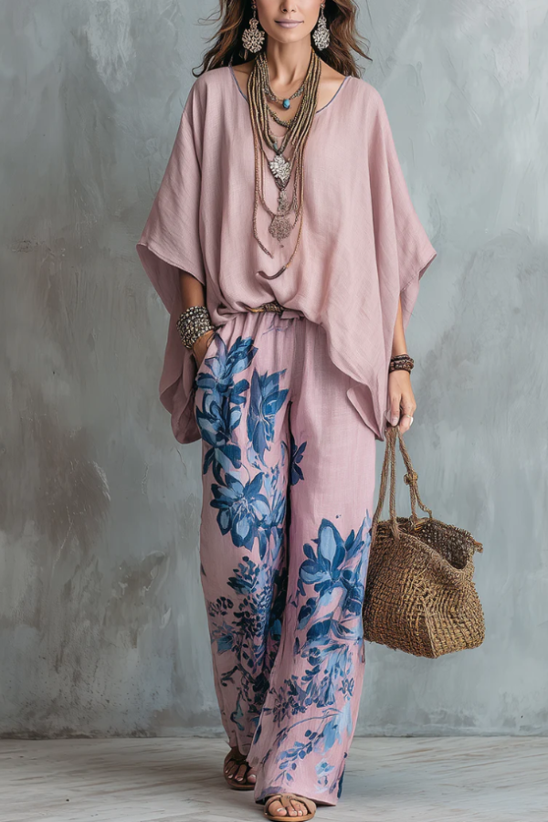 Elegant Floral Print Set
