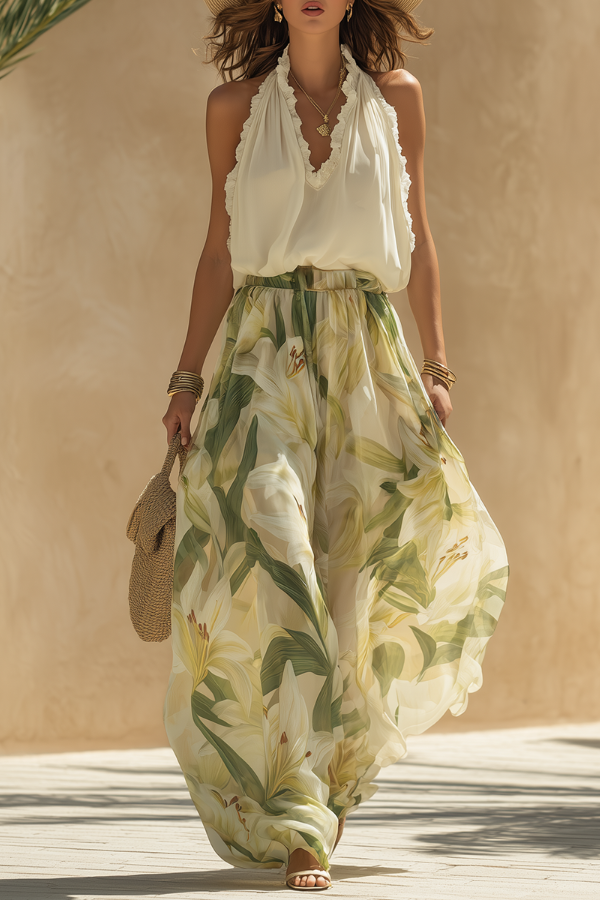 Elegant Floral Print Set