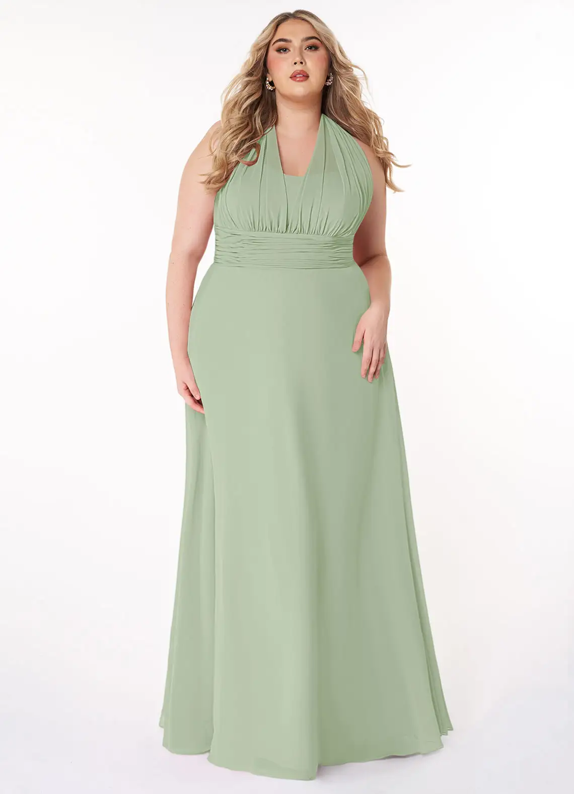 A-Line Strapless Chiffon Convertible Dress