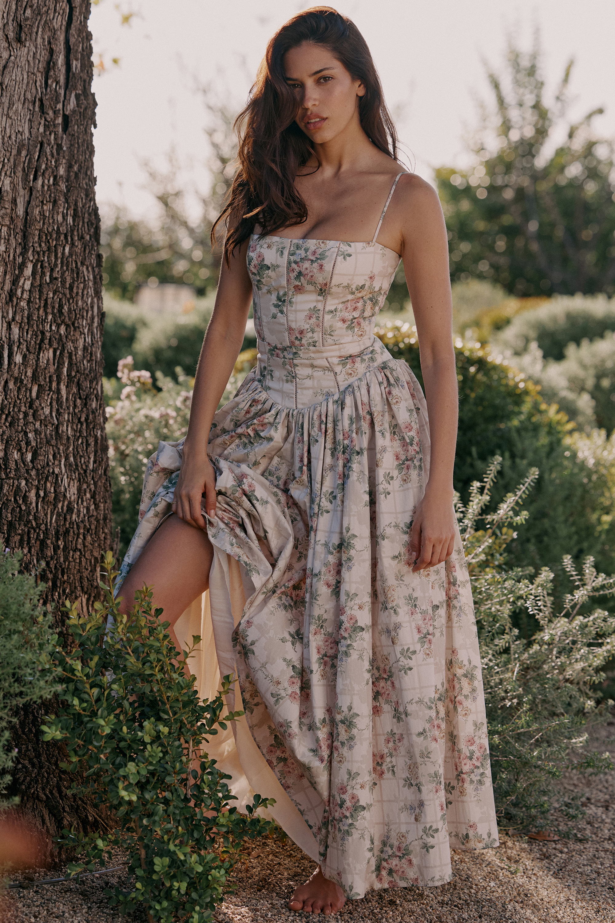 Print Cotton Midi Sundress