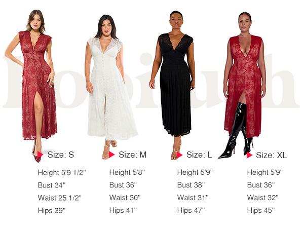 Popilush Shapewear Boho Floral Lace Front Slit Maxi Dress  A-line Silhouette with Smoothing Waist Control & Supportive Bust Design