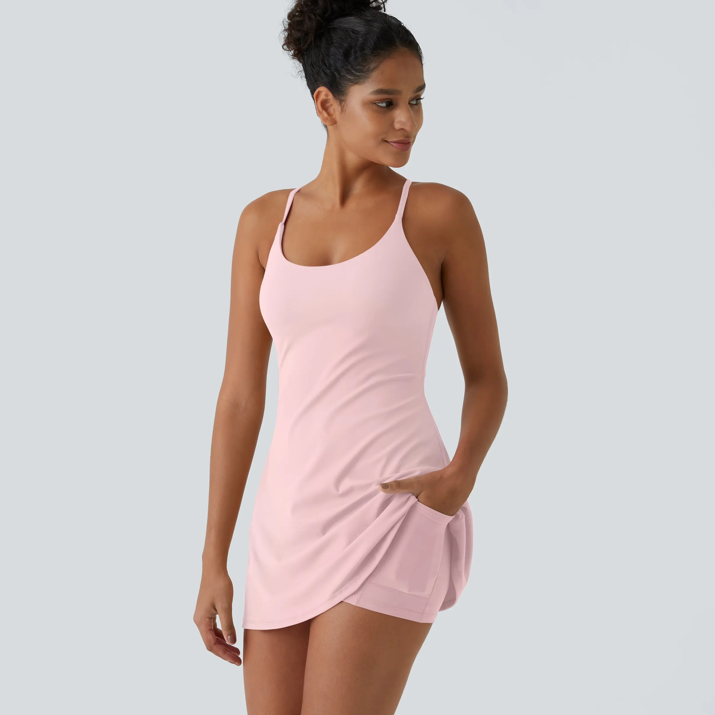 Halara Softlyzero Plush Backless Active Dress-Easy Peezy, Spring Dresses, Dance Dresses for Women #SwimWeek