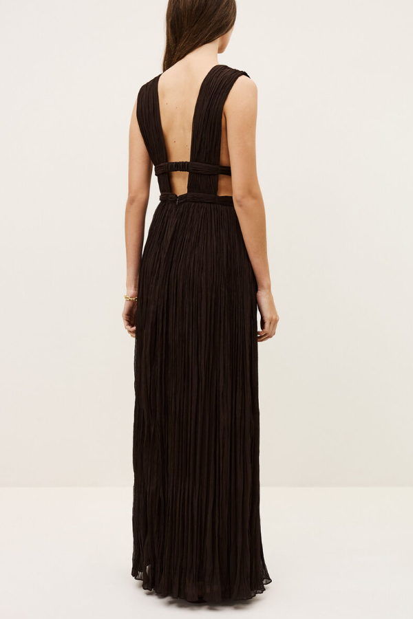 Women's V-neck Sleeveless Long Dress