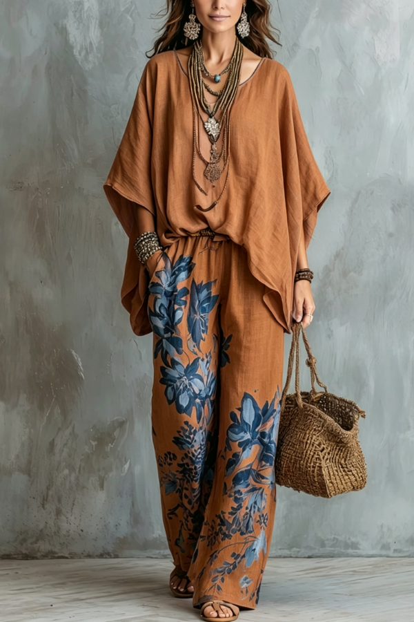 Elegant Floral Print Set
